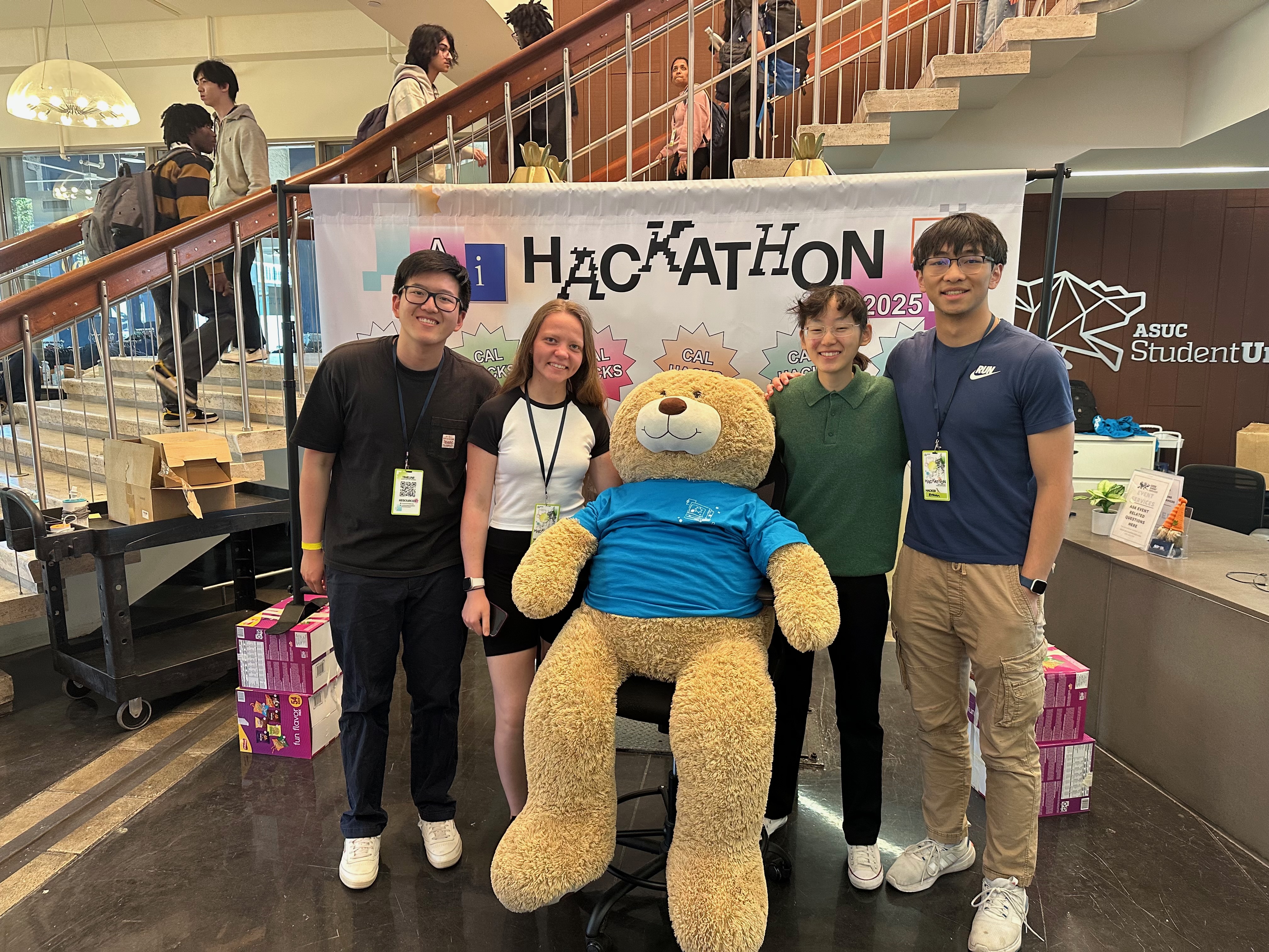 Me and my team at the 2025 Berkeley AI Hackathon